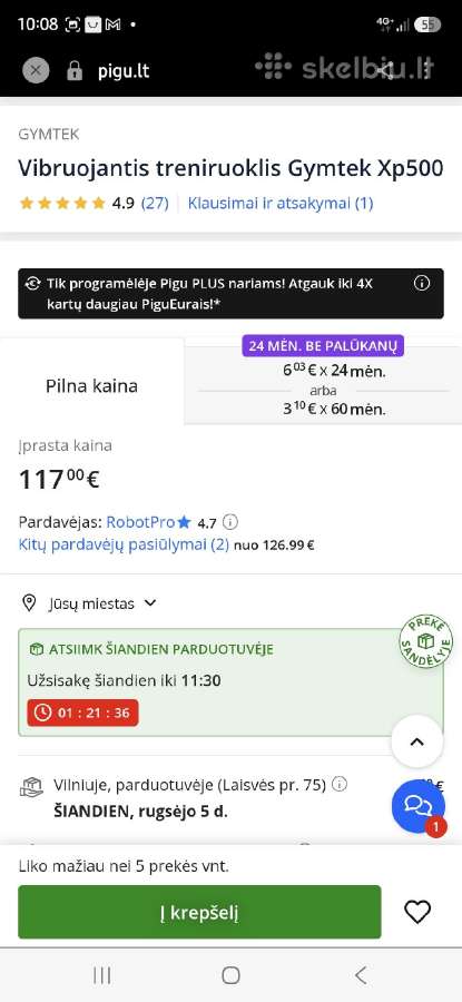 Vibruojantis treniruoklis - nuotraukos Nr. 5
