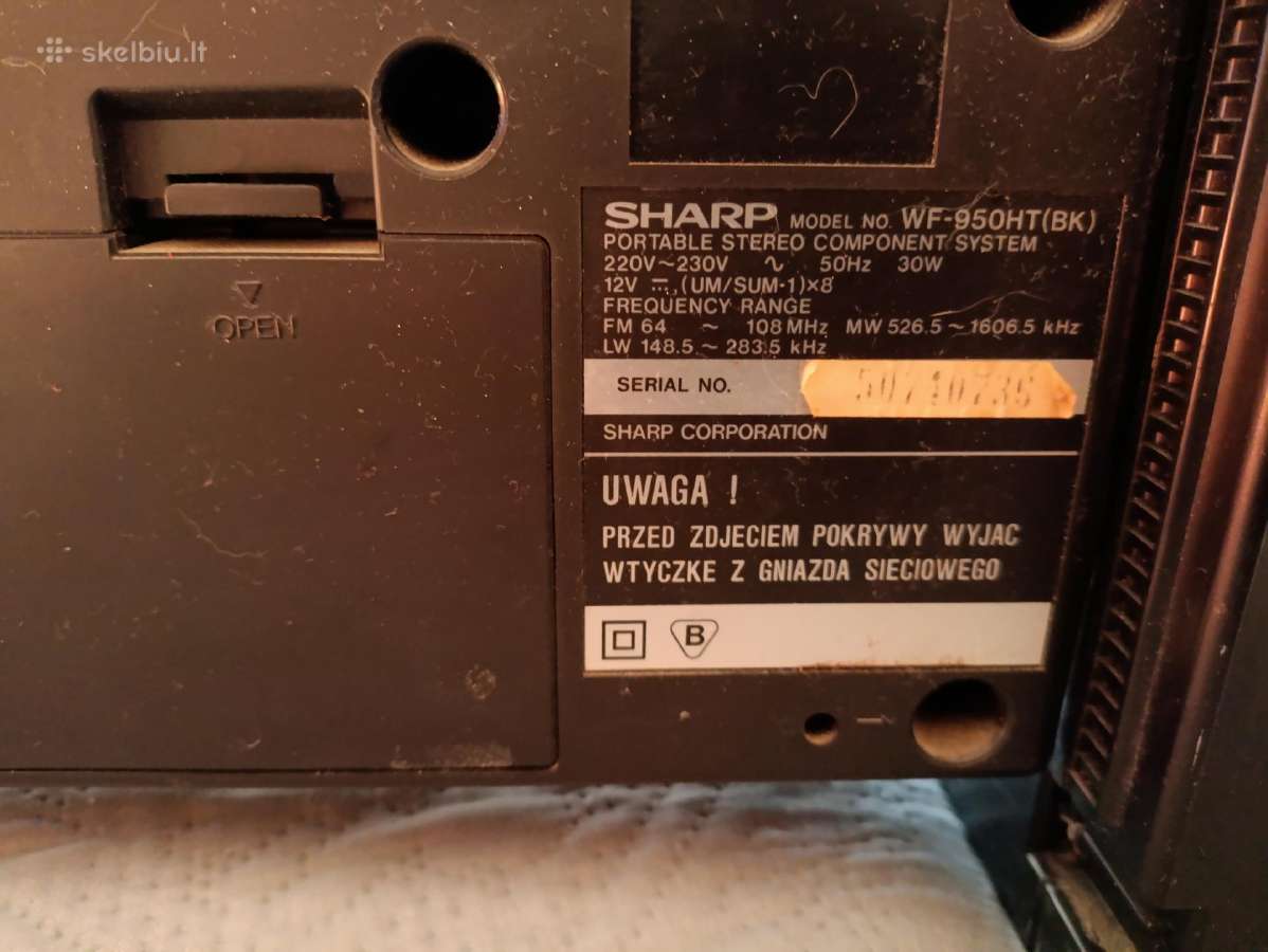 Sharp Wf-950,mc, Fm, Nuimamos Koloneles - nuotraukos Nr. 6