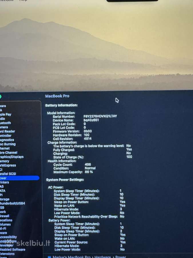 MacBook Pro 14 M1 Max 1tb 32gb - nuotraukos Nr. 9