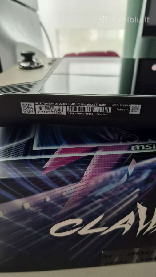 Msi Claw 8 Ai+ ideali konsolė - nuotraukos Nr. 5