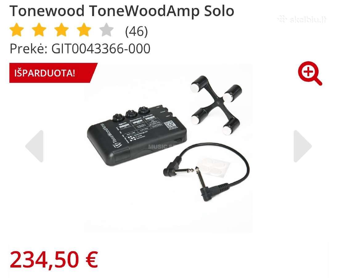 Tone wood amp solo 1 gitaros procesorius - nuotraukos Nr. 8