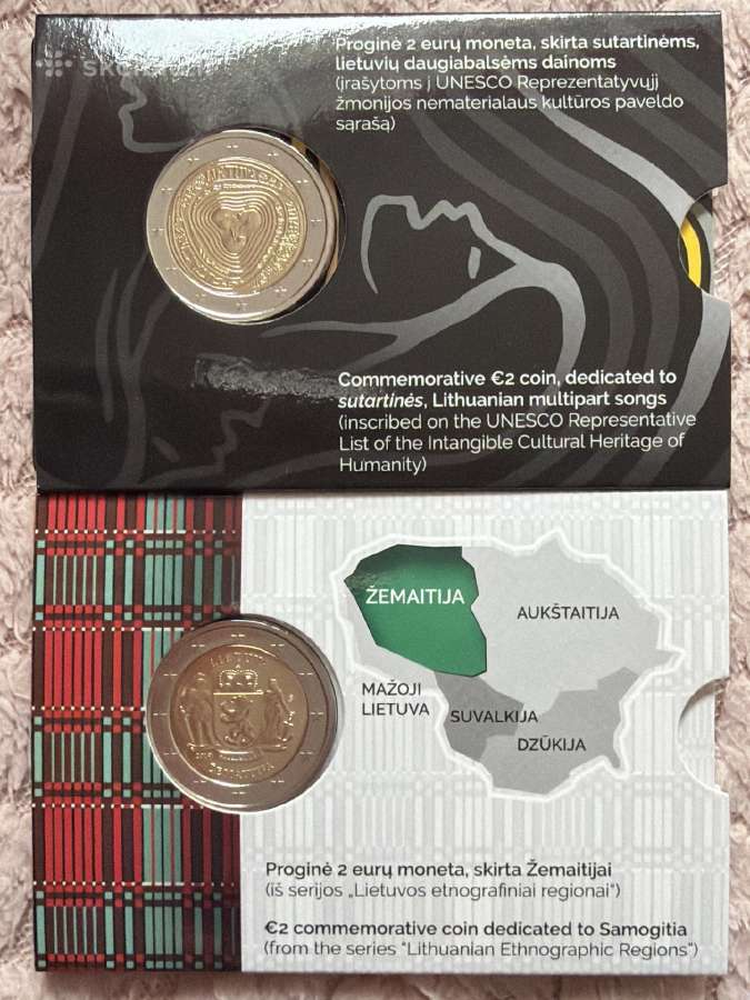 2019m. 2eur. Bu kortelėle vienotais numeriais - nuotraukos Nr. 2