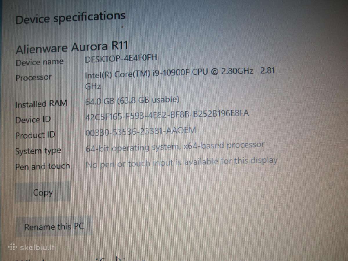 "Gaminis" kompas Aurora r11(i9-1090f) - nuotraukos Nr. 3