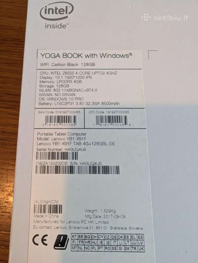 Lenovo Yoga Book 10' - nuotraukos Nr. 4