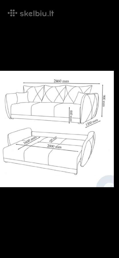 Nauja geros kokybės sofa lova - nuotraukos Nr. 2
