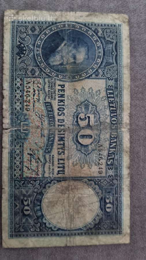 1928 m 50 litų - nuotraukos Nr. 3