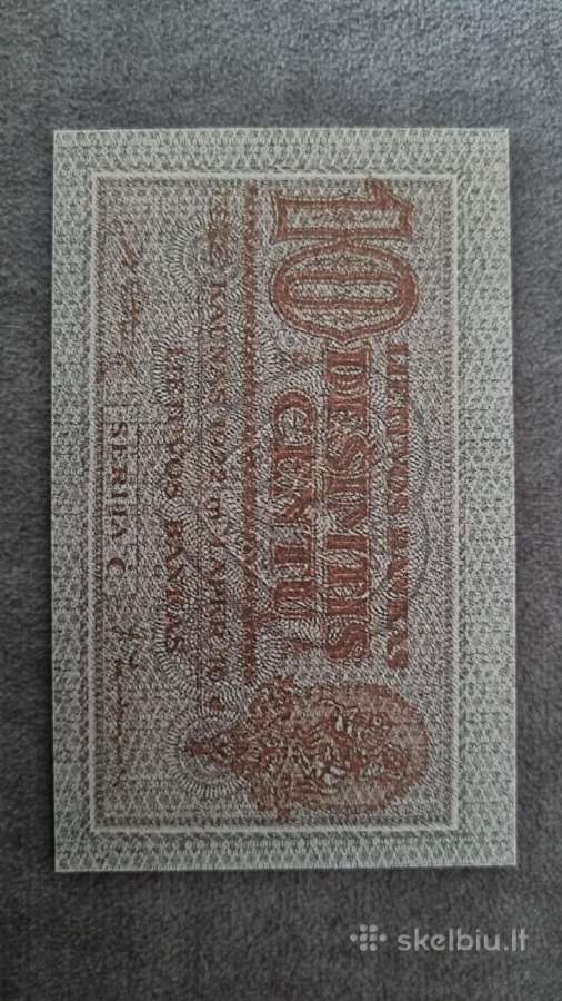 1922 m. 10 centų banknotas - nuotraukos Nr. 3