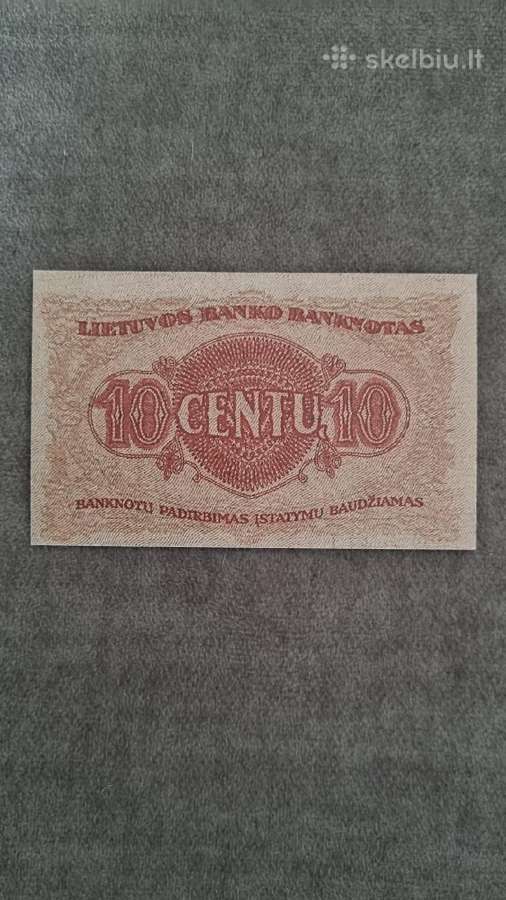 1922 m. 10 centų banknotas - nuotraukos Nr. 2