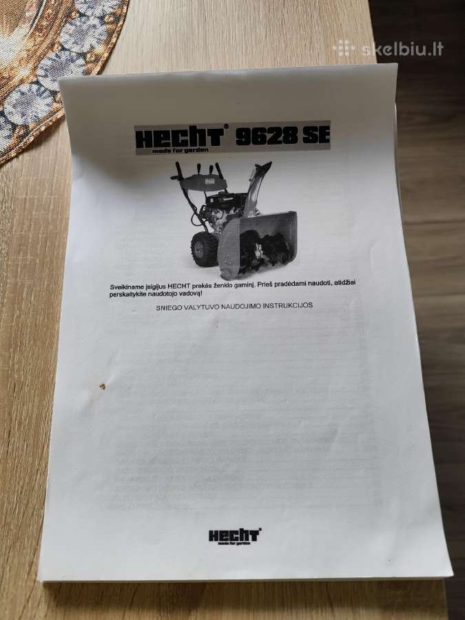 Hecht 9628 Se sniego valymo mašina. - nuotraukos Nr. 11