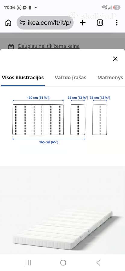 Ikea lova auganti su vaiku - nuotraukos Nr. 3