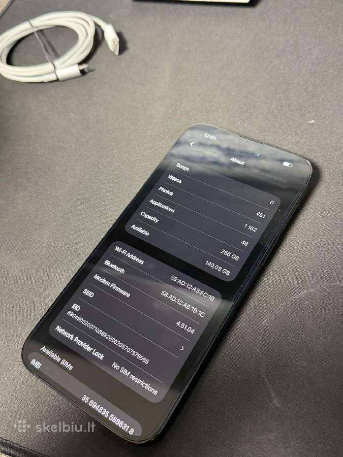 iPhone 14 Pro Max 256gb Juodas - nuotraukos Nr. 6