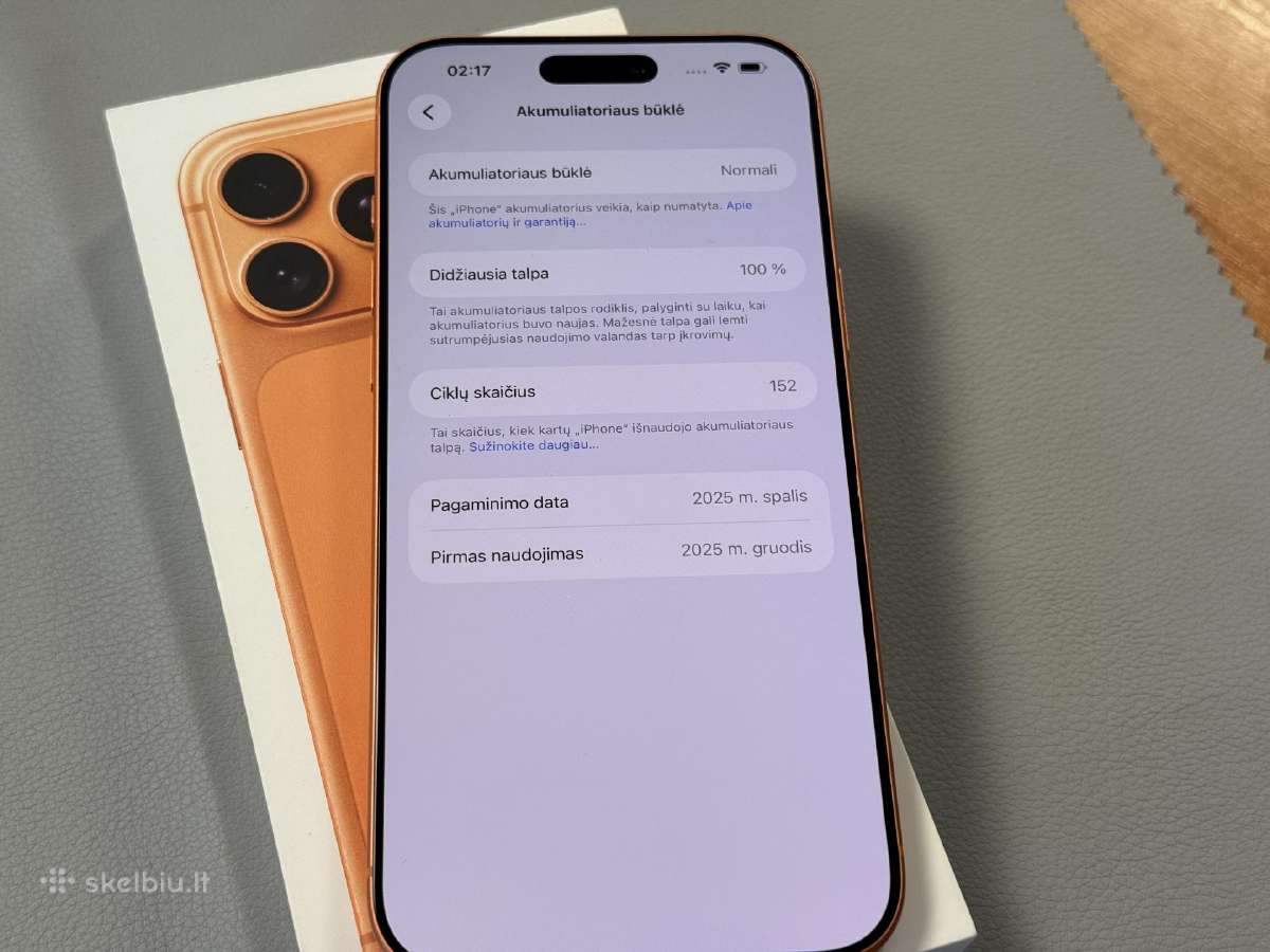 iPhone 17 Pro Max komplektas tik 150 krovimų - nuotraukos Nr. 3