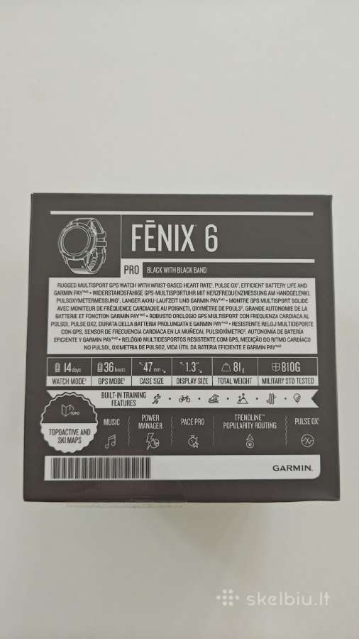 Garmin Fenix 6 Pro 47 mm - nuotraukos Nr. 9
