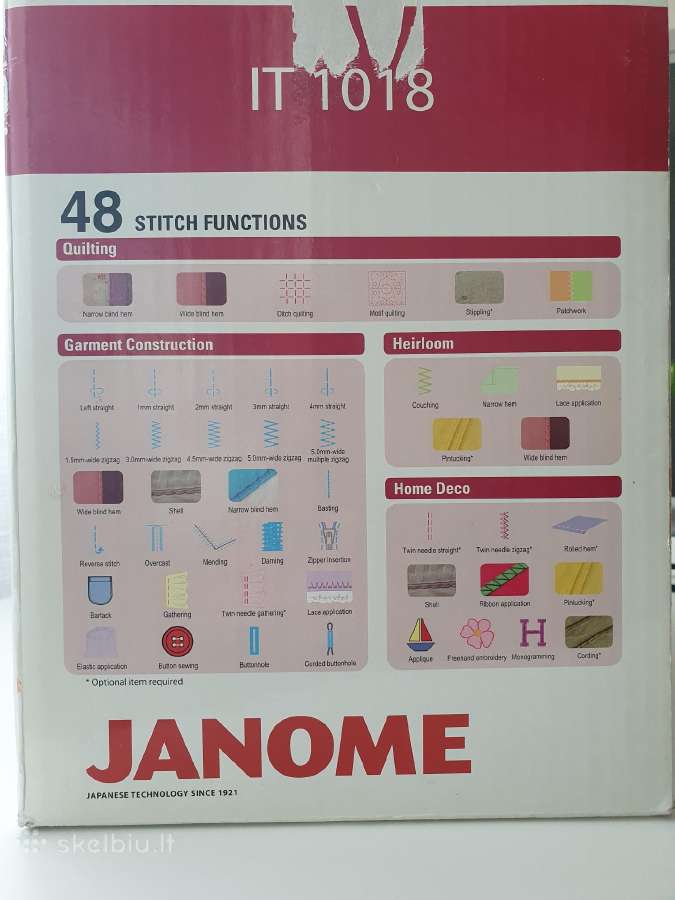 Janome It1018 - nuotraukos Nr. 4
