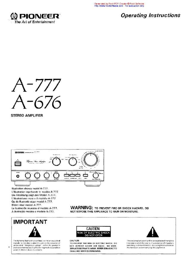 Pioneer A676 Rms 2x95w Thd: 0.008% 12,8kg Japonija - nuotraukos Nr. 4