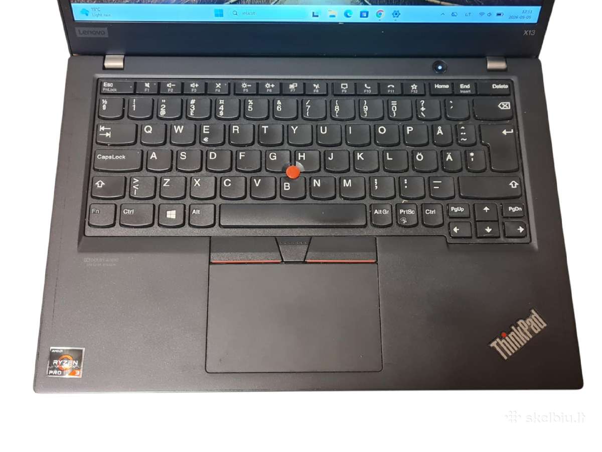 Lenovo Thinkpad X13 Gen 1 – Ryzen 3 Pro / 8gb/256g - nuotraukos Nr. 4