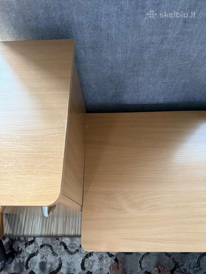 Rasomasis tvirtas kokybiskas stalas 140x60 +kede - nuotraukos Nr. 5