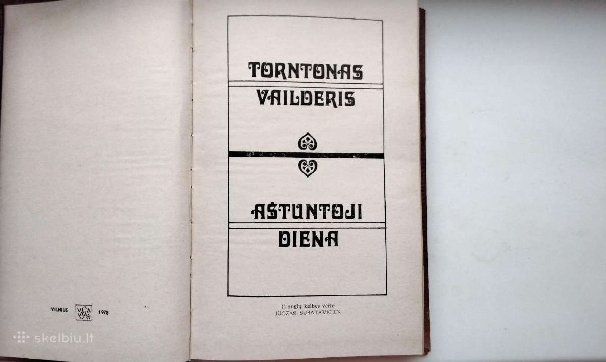 T. Vailderis. Aštuntoji diena. 1978 m. leid. - nuotraukos Nr. 2