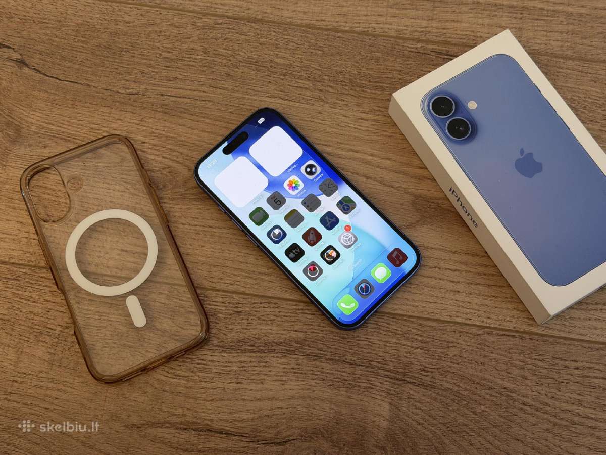 iPhone 16 128gb ultramarine 100% baterija - nuotraukos Nr. 2