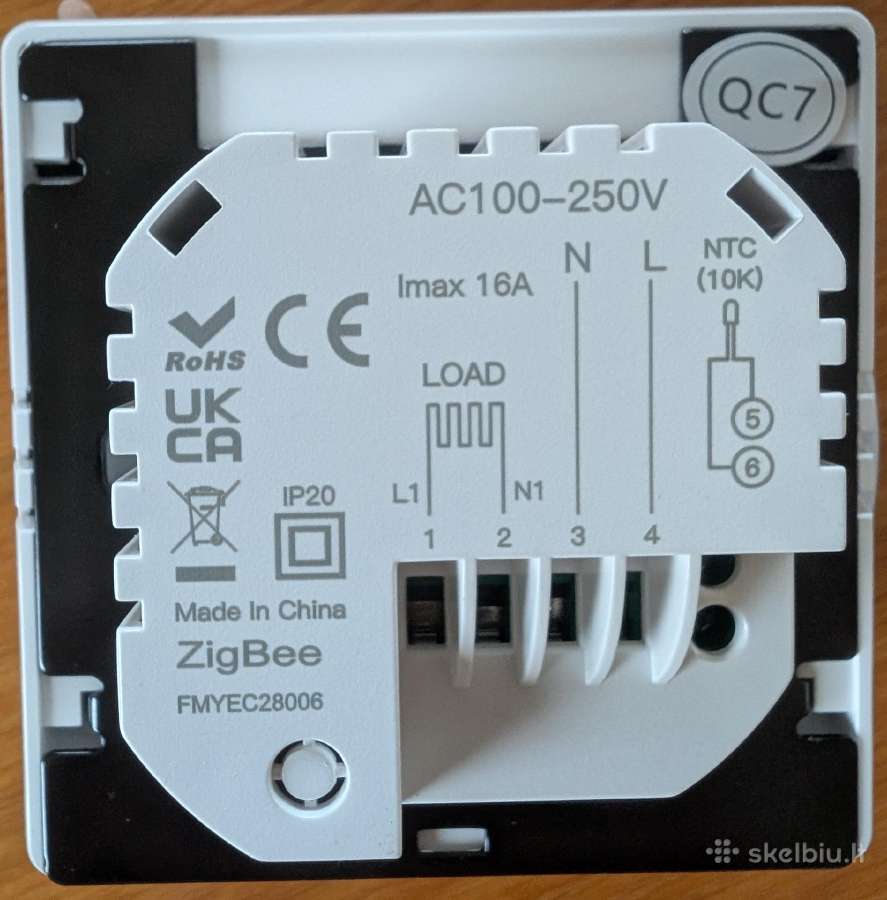 Moes Zigbee grindų šildymo termostatas 16a - nuotraukos Nr. 6