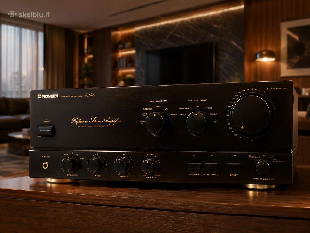 Pioneer A676 Rms 2x95w Thd: 0.008% 12,8kg Japonija - nuotraukos Nr. 3