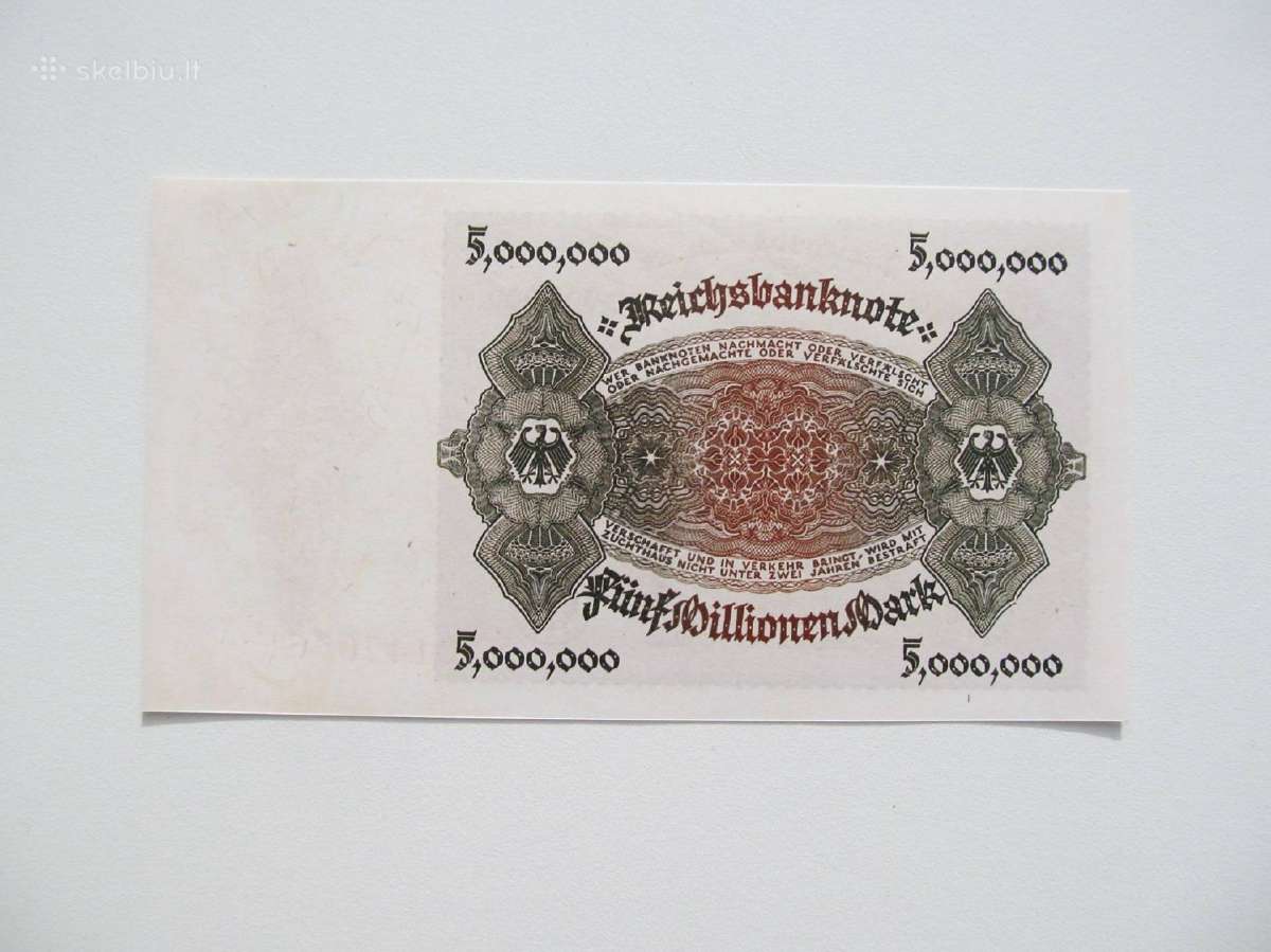 5 milijonai markiu , Berlynas Vokietija , 1923 - nuotraukos Nr. 2
