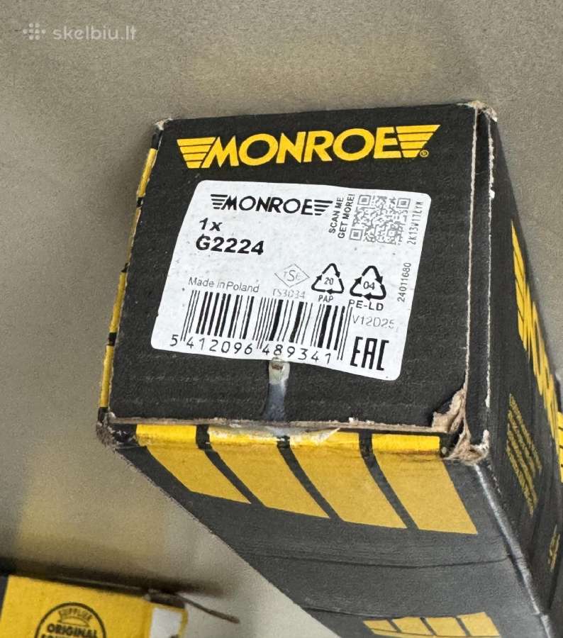Nauji amortizatoriai 2vnt. Monroe G2224 - nuotraukos Nr. 5