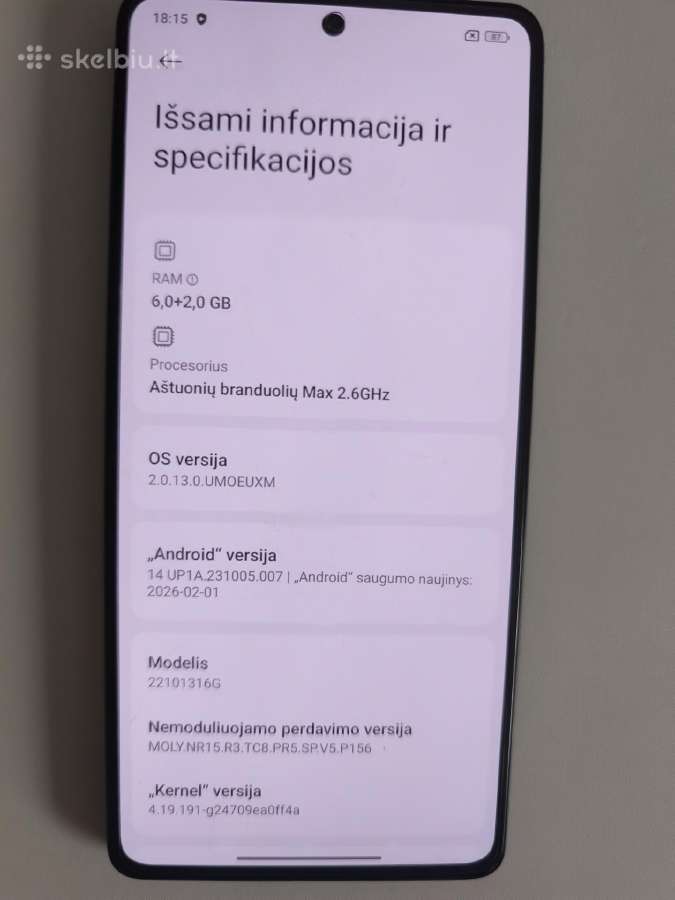 Telefonas Telefonai Xiaomi Redmi Note 12 Pro 5G - nuotraukos Nr. 4