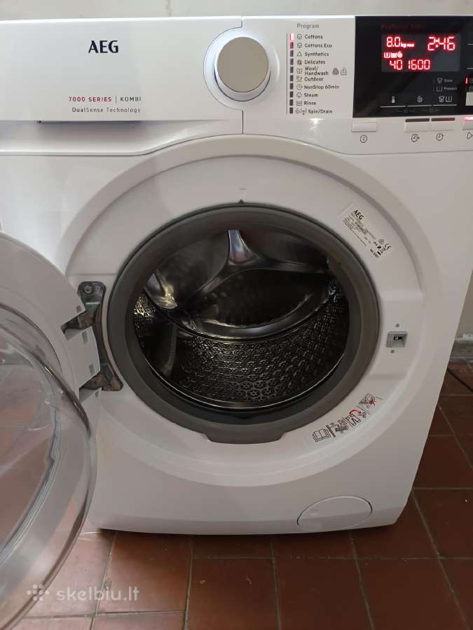 Aeg 8 kg 1600' su džiovintuvu ir garantija - nuotraukos Nr. 6