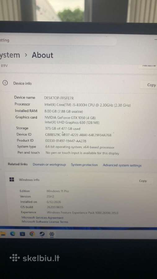 Legion laptopas - nuotraukos Nr. 6