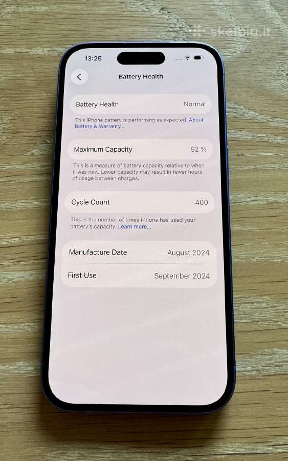 iPhone 16 Ultramarine 128gb - nuotraukos Nr. 10