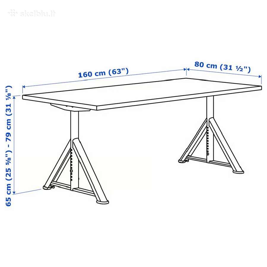 Ikea rašomasis stalas Idasen, 160x80 cm - nuotraukos Nr. 7