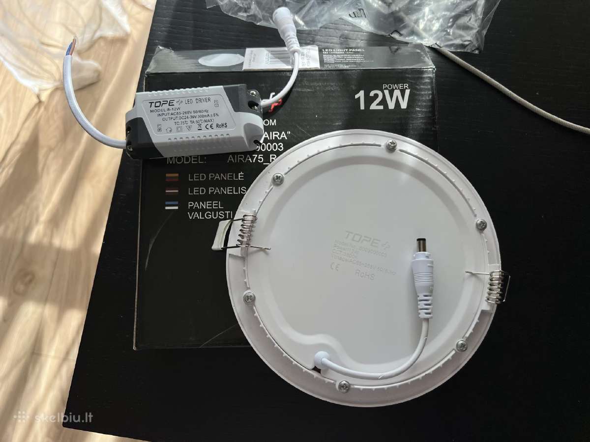 Įmontuojamas LED šviestuvas Tope Aira 12w, integru - nuotraukos Nr. 3