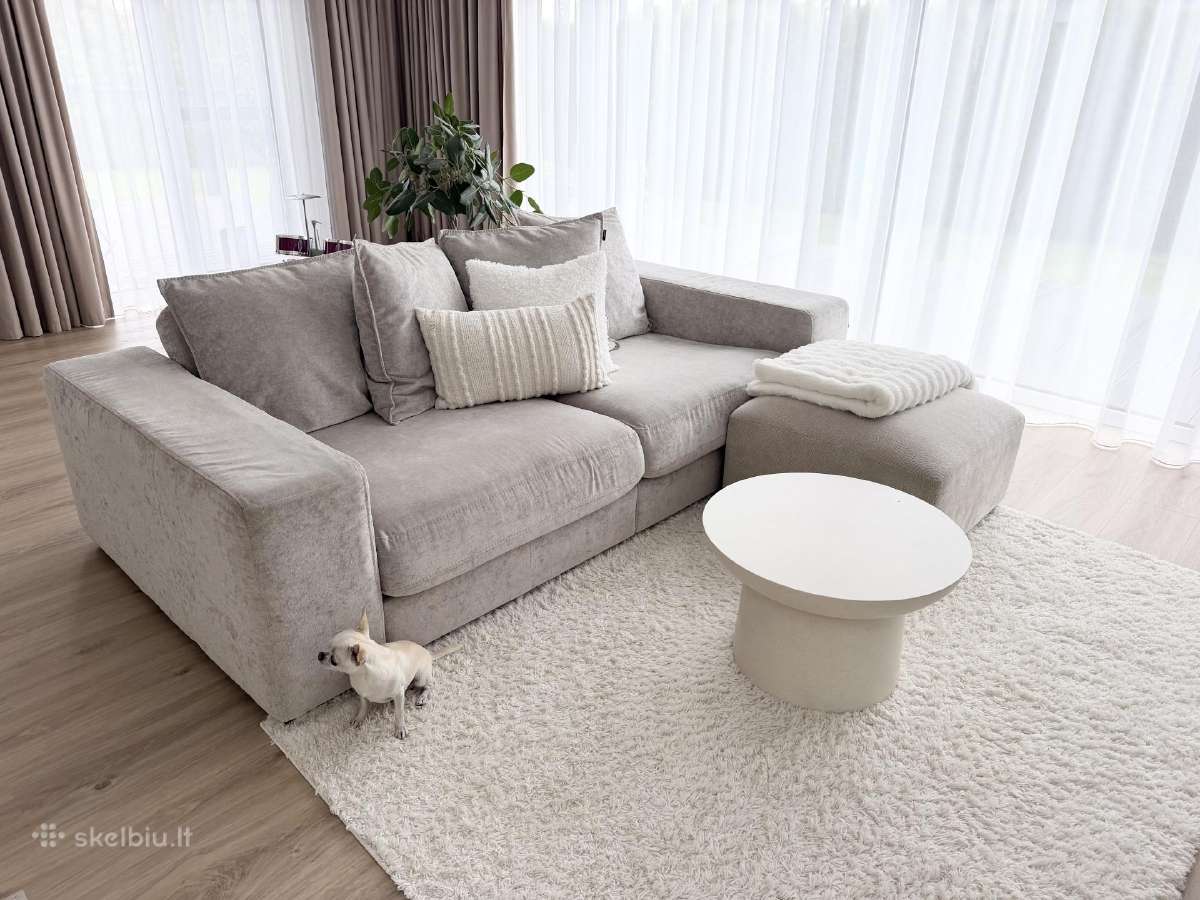 Magrės baldai sofa ir Jysk pufas - nuotraukos Nr. 2