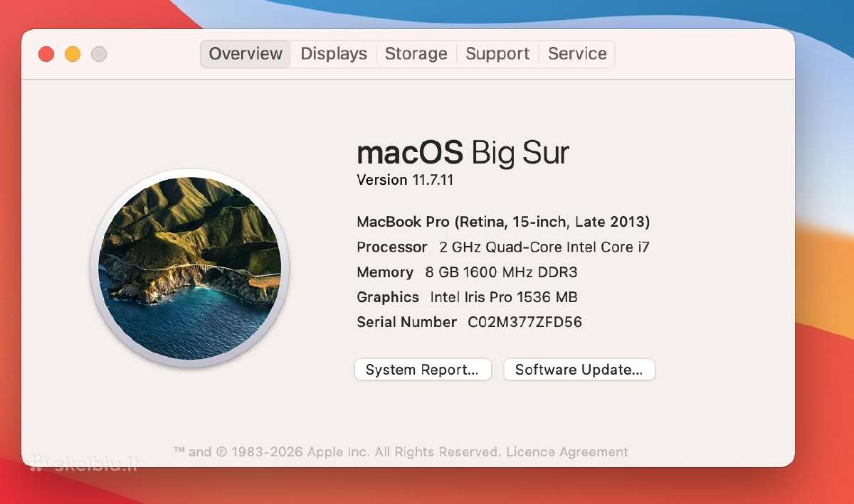 Apple MacBook pro 2013 15.4 i7 su ekrano defektu - nuotraukos Nr. 5