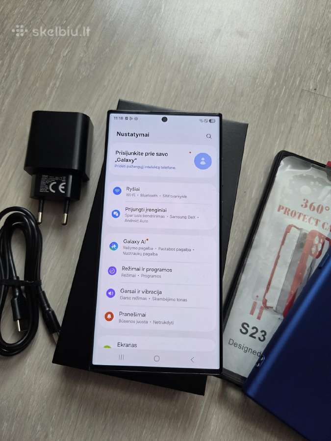 Samsung S23 Ultra 256gb, tavrkingas, pilnu komplek - nuotraukos Nr. 3