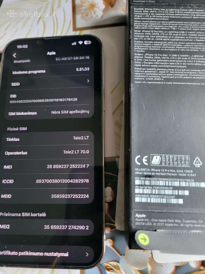 Iphone13 pro max 128gb su plėvelėmis - nuotraukos Nr. 6