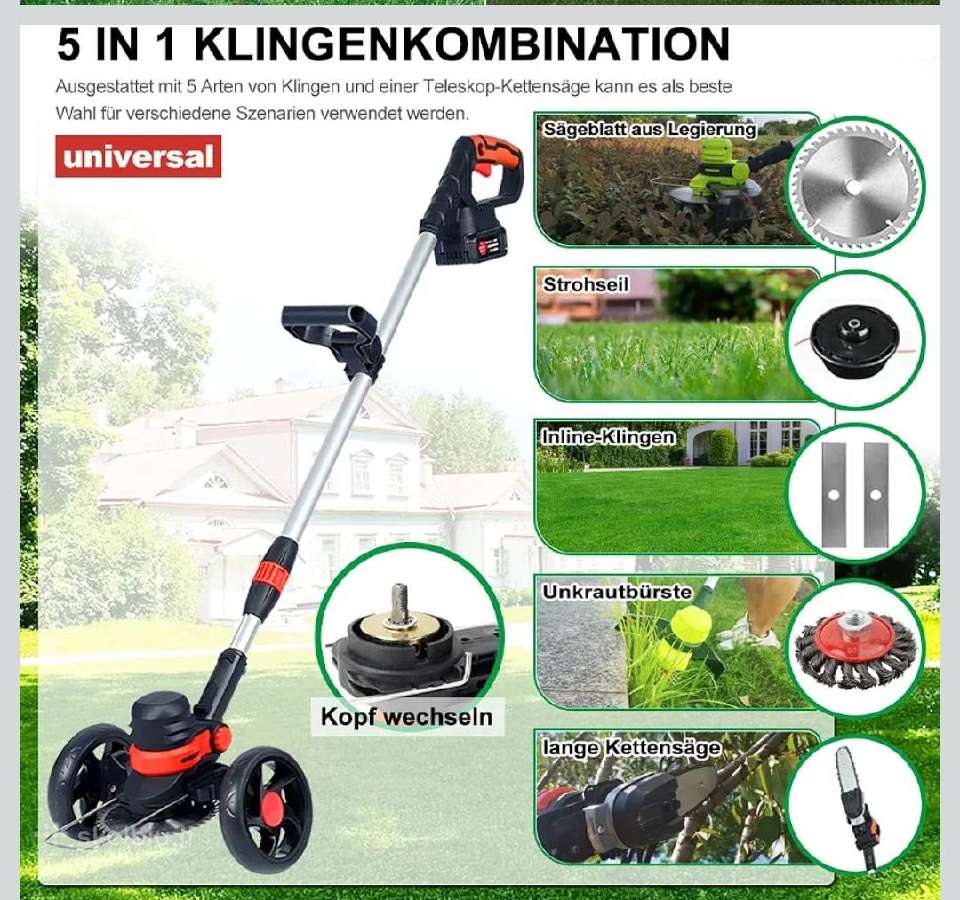 Akumuliatorinė žoliapjovė -trimeris,600w - nuotraukos Nr. 2
