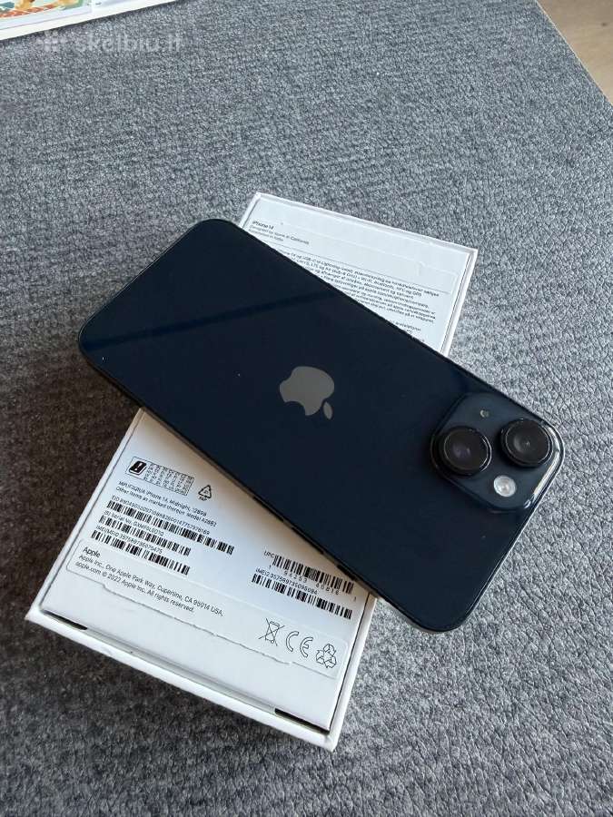 Idealios būklės iPhone 14 128gb, Midnight blue - nuotraukos Nr. 4