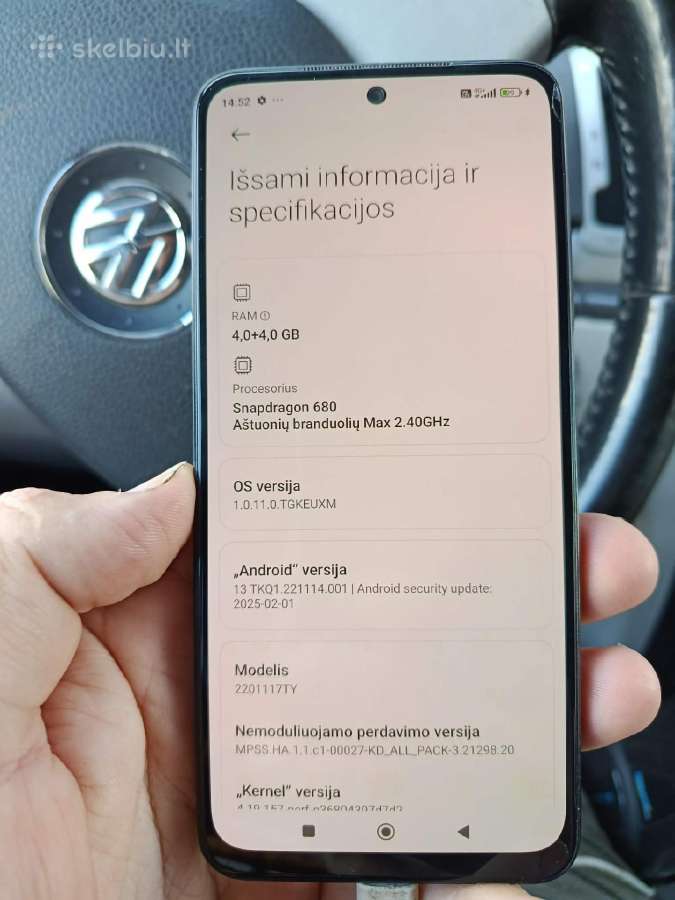 Redmi note11 128gb ramu 4+4gb - nuotraukos Nr. 3