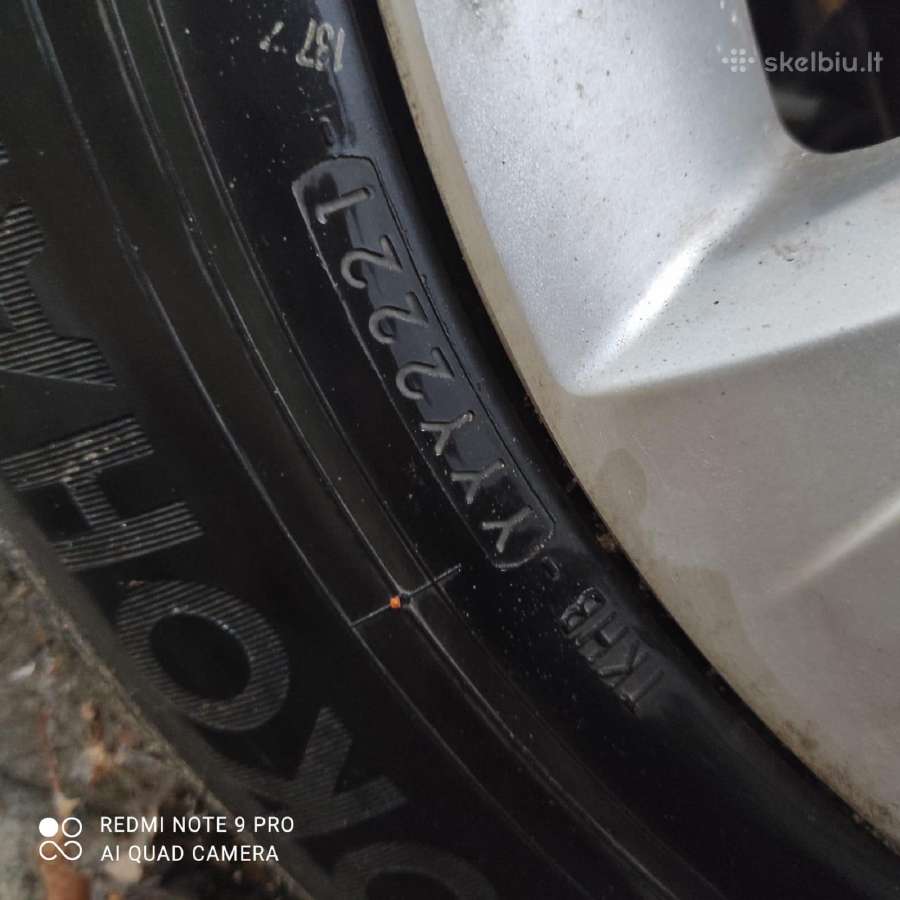 R16 Hyundai ratlankiai su žieminėmis padangomis - nuotraukos Nr. 4
