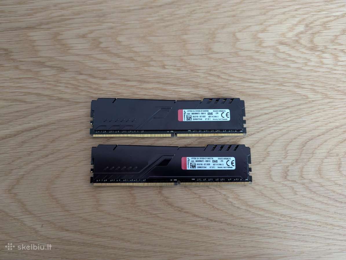 Kingston Hyper X Fury 2x8gb 3200mhz Cl16 Ddr4 - nuotraukos Nr. 2