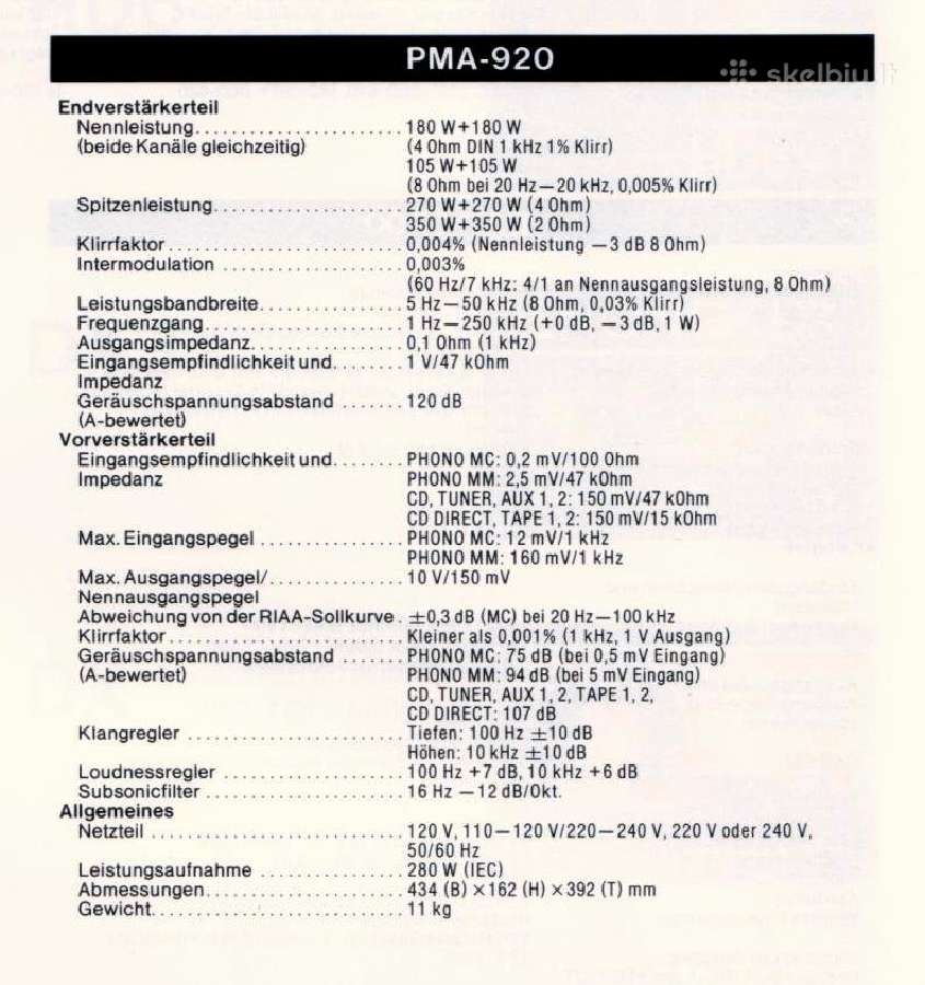Denon Pma920 - nuotraukos Nr. 2