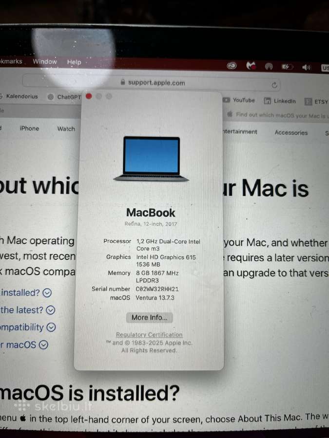MacBook 12-inch Retina 8gb 2017m. kompiuteris - nuotraukos Nr. 7