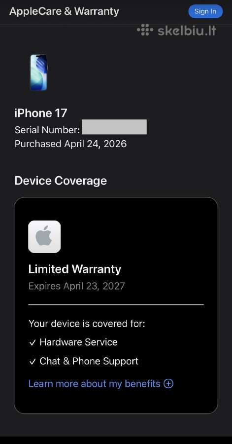 Apple iPhone 17 256gb Black, 100% baterija - nuotraukos Nr. 13