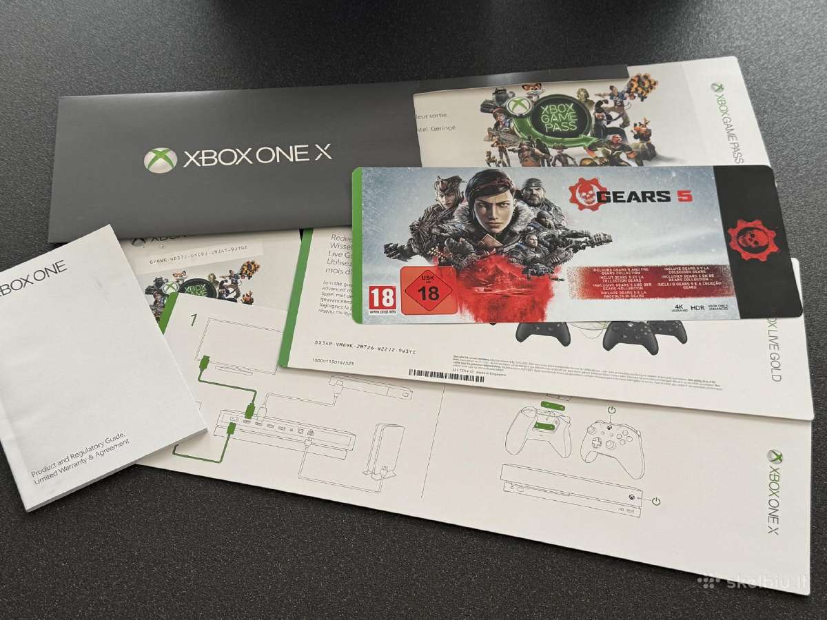 Xbox One X 1tb + žaidimai, ausinės - nuotraukos Nr. 7