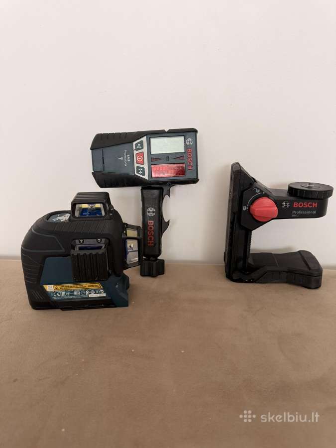 Bosch Gll 3-80 lazerinis nivelyras + Lr2 + Bm1 - nuotraukos Nr. 2