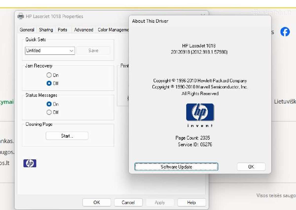 Hp Laserjet 1018 Spausdintuvas - nuotraukos Nr. 6