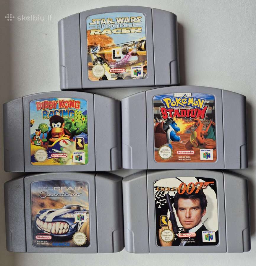 „Nintendo 64“ + 2 pulteliai + 5 žaidimai - nuotraukos Nr. 12
