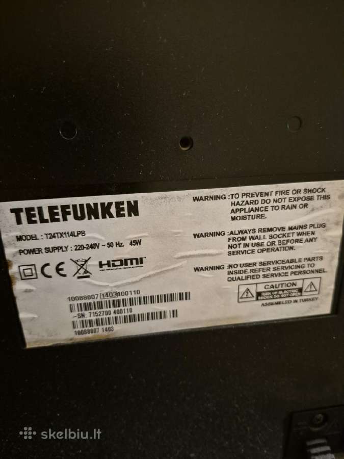 Televizorius Telefunken - nuotraukos Nr. 2